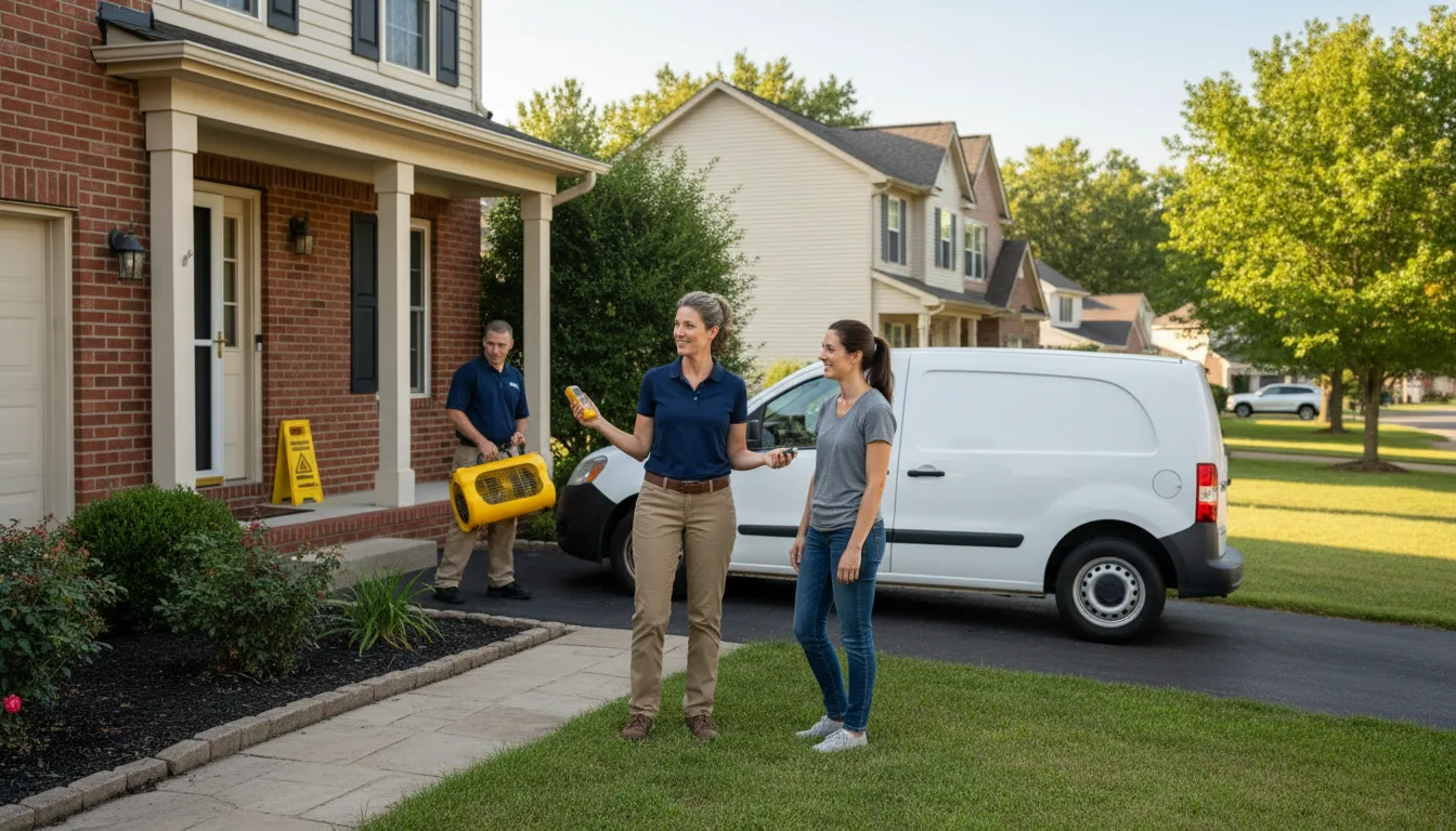 Residential water damage restoration in Farmdale, OH